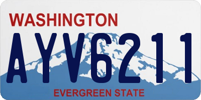 WA license plate AYV6211