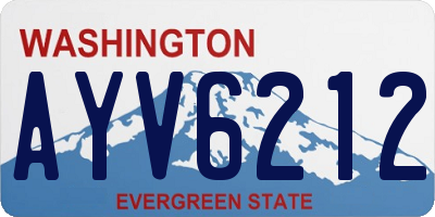 WA license plate AYV6212