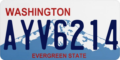 WA license plate AYV6214