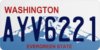 WA license plate AYV6221