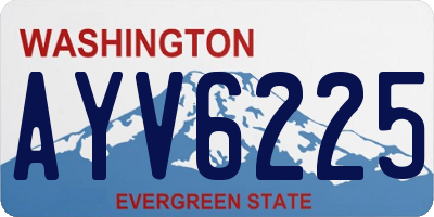 WA license plate AYV6225