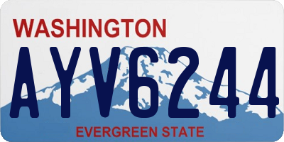 WA license plate AYV6244