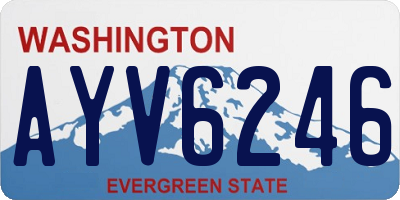 WA license plate AYV6246