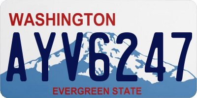 WA license plate AYV6247