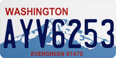 WA license plate AYV6253