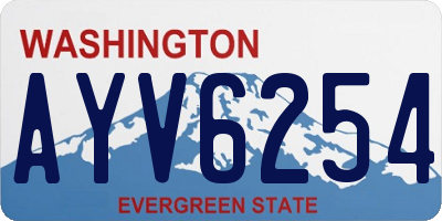 WA license plate AYV6254