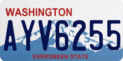 WA license plate AYV6255