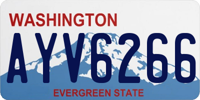WA license plate AYV6266