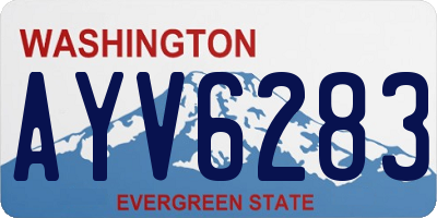 WA license plate AYV6283