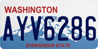 WA license plate AYV6286