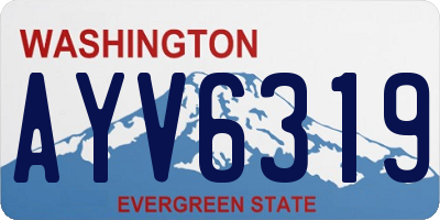 WA license plate AYV6319