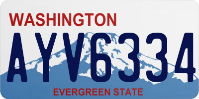 WA license plate AYV6334