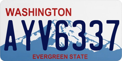 WA license plate AYV6337