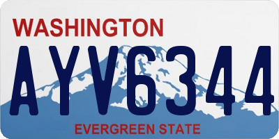 WA license plate AYV6344