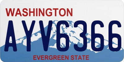 WA license plate AYV6366