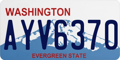 WA license plate AYV6370