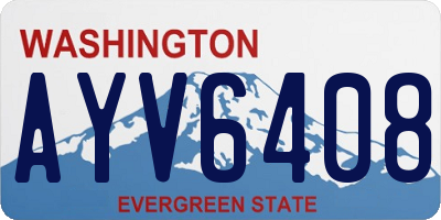 WA license plate AYV6408