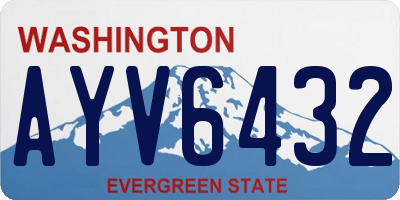 WA license plate AYV6432