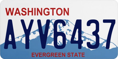 WA license plate AYV6437