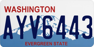 WA license plate AYV6443