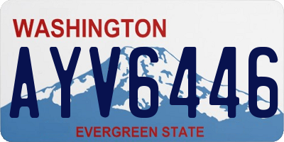 WA license plate AYV6446
