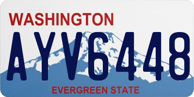 WA license plate AYV6448