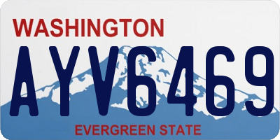 WA license plate AYV6469