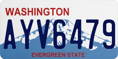 WA license plate AYV6479