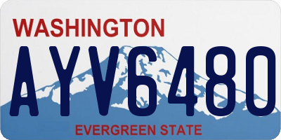 WA license plate AYV6480