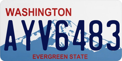 WA license plate AYV6483