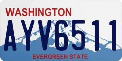 WA license plate AYV6511