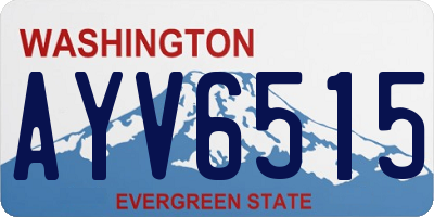 WA license plate AYV6515