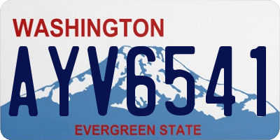 WA license plate AYV6541