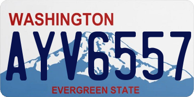 WA license plate AYV6557