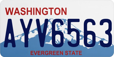 WA license plate AYV6563