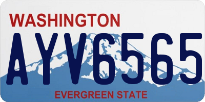 WA license plate AYV6565