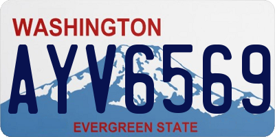 WA license plate AYV6569