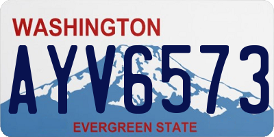 WA license plate AYV6573