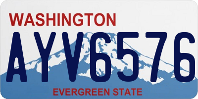 WA license plate AYV6576