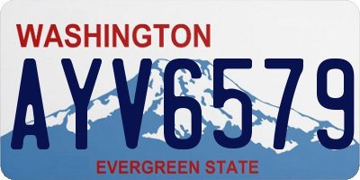 WA license plate AYV6579