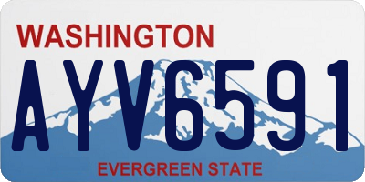 WA license plate AYV6591