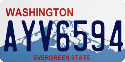 WA license plate AYV6594