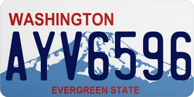 WA license plate AYV6596