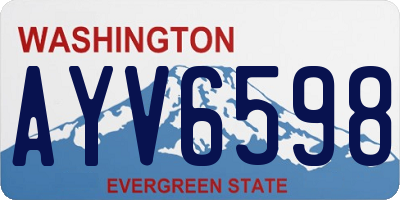 WA license plate AYV6598