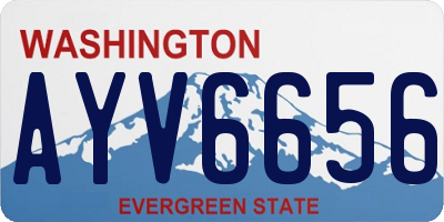 WA license plate AYV6656