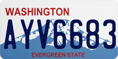 WA license plate AYV6683