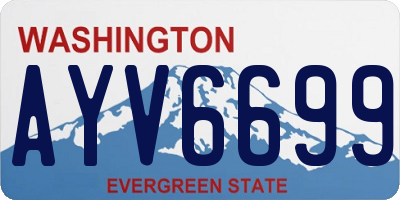 WA license plate AYV6699
