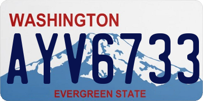 WA license plate AYV6733