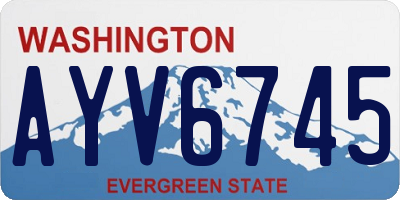 WA license plate AYV6745