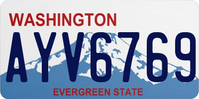 WA license plate AYV6769